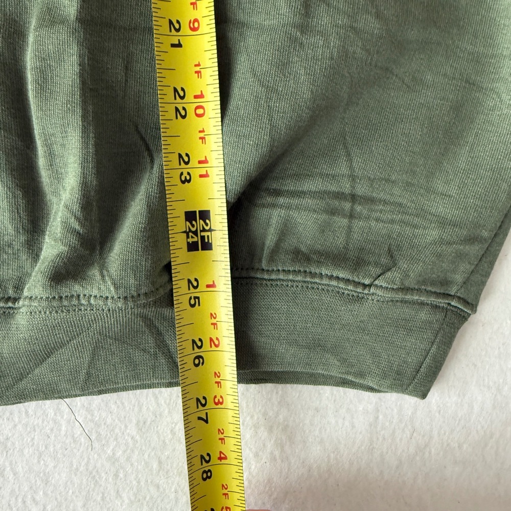 Mama Embroidered Sweatshirt Women Large Olive Green Heart Sleeve - Picture 3 of 7